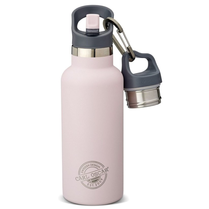 Termofľaša antikor eco CARL OSCAR 500 ml PINK s antikor slamkou