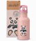 CARL OSCAR 500 ml detská antikor fľaša STEELish PANDA bledoružová s antikor slamkou