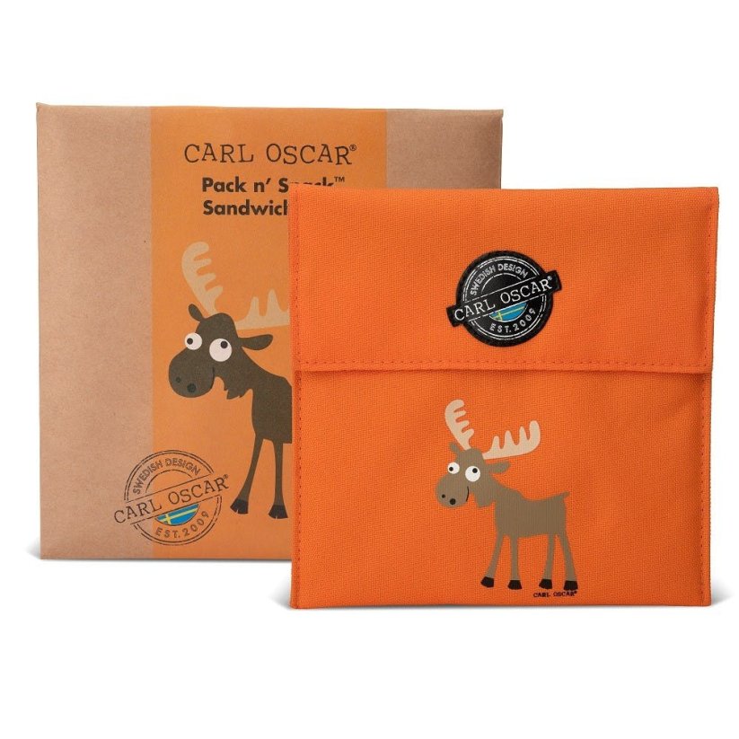 CARL OSCAR PACK N' SNACK™ obal na sendvič a ovocie SOBÍK oranžová