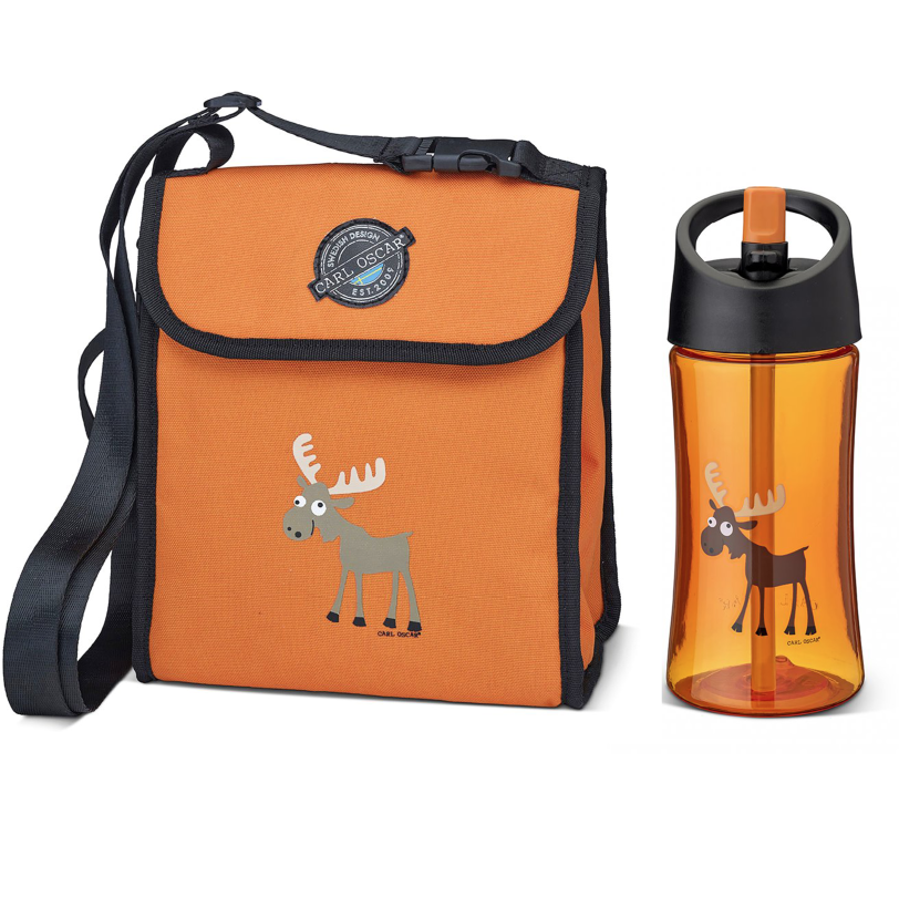 set CARL OSCAR PACK N' SNACK™ termotaška a fľaša SOBÍK oranžová