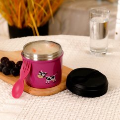 CARL OSCAR TERMO vákuová dóza KRAVIČKA ružová