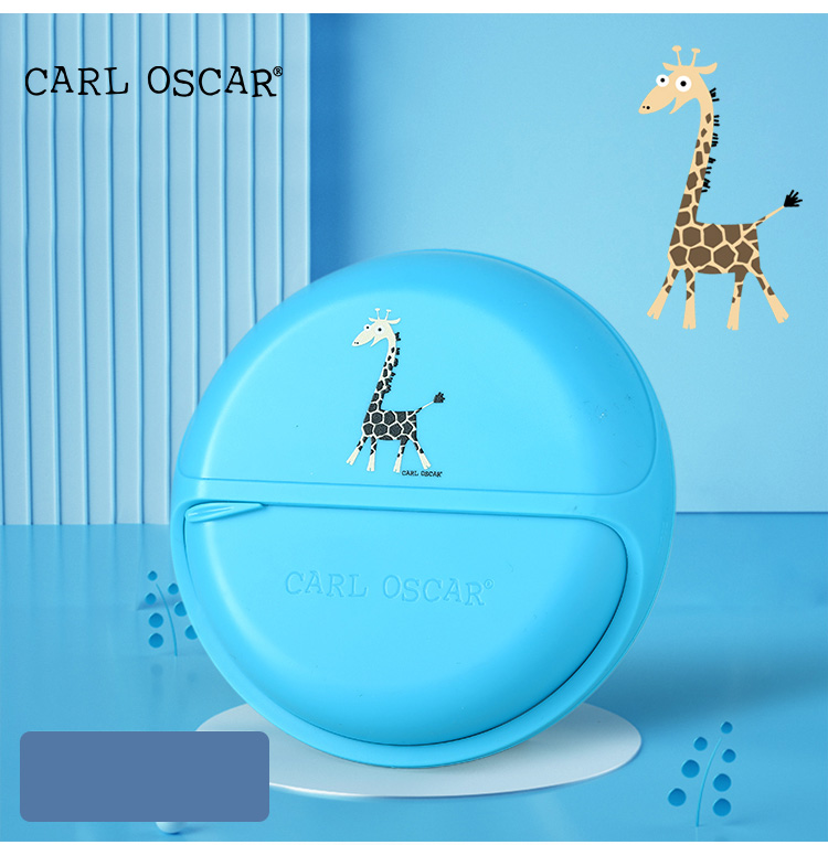 CARL OSCAR disk SNACKDISC™ ŽIRAFKA modrá | 15 cm
