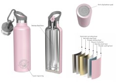 Termofľaša antikor eco CARL OSCAR 700ml PINK s antikor slamkou