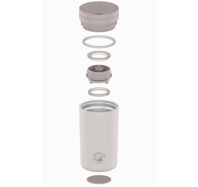 Termopohár antikor eco CARL OSCAR 400ml termohrnček s vrchnákom bledošedý