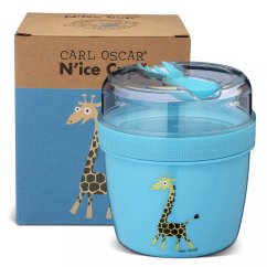 CARL OSCAR N'ICE CUP dóza na jedlo s chladiacim diskom ŽIRAFKA modrá