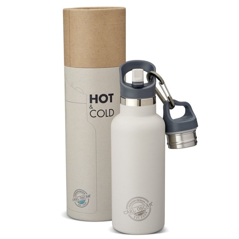 Termofľaša antikor eco CARL OSCAR 500 ml GREY s antikor slamkou