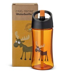 CARL OSCAR 350 ml detská fľaša na nápoj SOBÍK oranžová