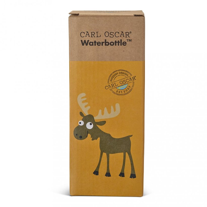 CARL OSCAR 350 ml detská fľaša na nápoj SOBÍK oranžová