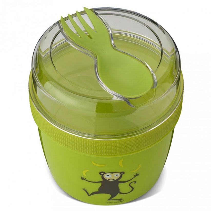 CARL OSCAR N'ICE CUP dóza na jedlo s chladiacim diskom OPIČKA zelená