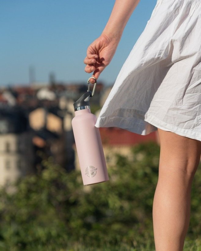 Termofľaša antikor eco CARL OSCAR 700ml PINK s antikor slamkou