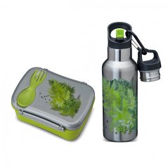 set CARL OSCAR TERMOfľaša antikor eco 500ml a N’ICE BOX na jedlo s chladiacim diskom NATURE wisdom