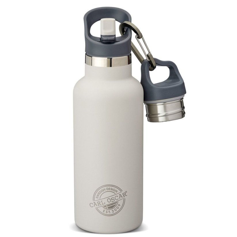 Termofľaša antikor eco CARL OSCAR 500 ml GREY s antikor slamkou