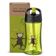 CARL OSCAR 350 ml detská fľaša na nápoj OPIČKA zelená