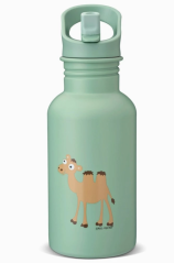 CARL OSCAR 500 ml detská antikor fľaša STEELish ŤAVA mentolová s antikor slamkou