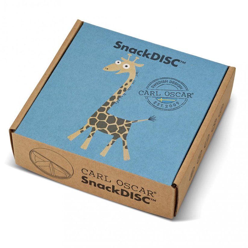 CARL OSCAR disk SNACKDISC™ ŽIRAFKA modrá | 15 cm